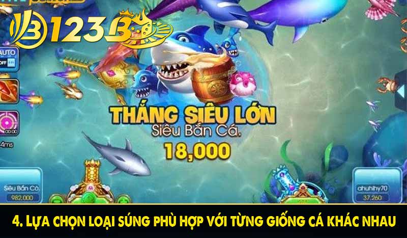 4. Lựa chọn loại súng phù hợp với từng giống cá khác nhau